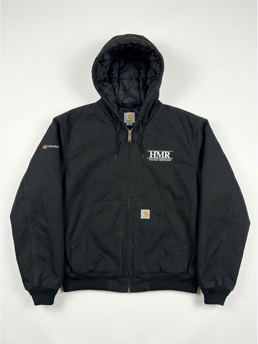 Carhartt® Washed Duck Active Jac Mens XL Haz-Mat logo